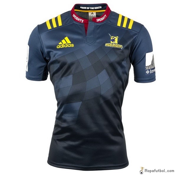 Camiseta Rugby Highlanders Replica Primera Ropa 2016 Azul